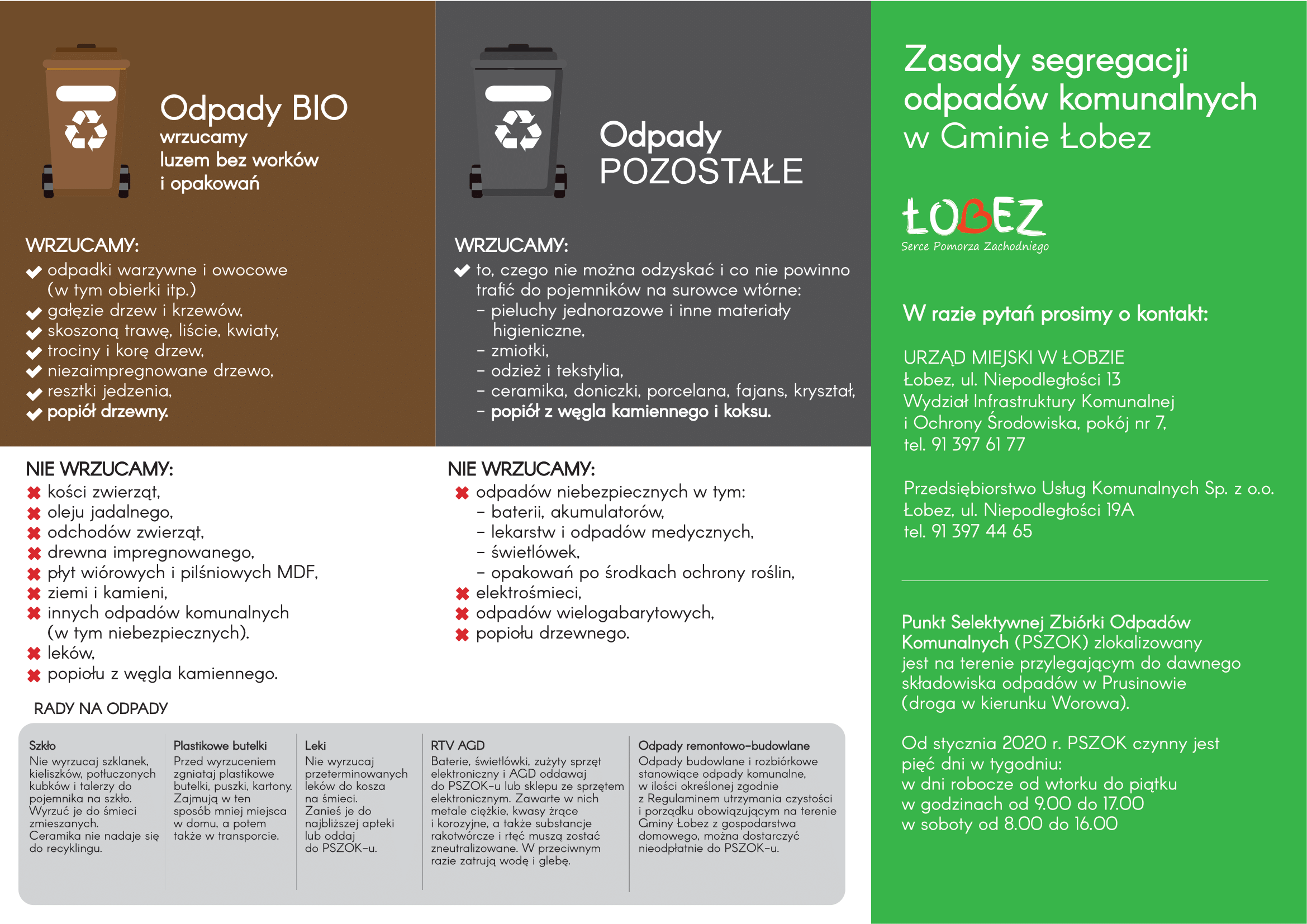 Zasady segregacji odpadów komunalnych Gmina Łobez