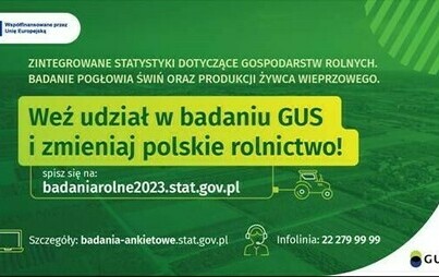 Zdjęcie do Badanie Zintegrowane statystyki dotyczące gospodarstw rolnych