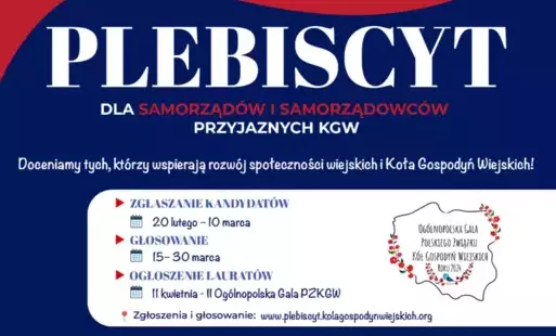 Zdjęcie do II Og&oacute;lnopolski Plebiscyt &bdquo;Samorząd Przyjazny KGW&rdquo;