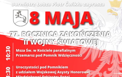 Zdjęcie do ZAPRASZAMY NA UROCZYSTE OBCHODY DNIA ZWYCIĘSTWA!