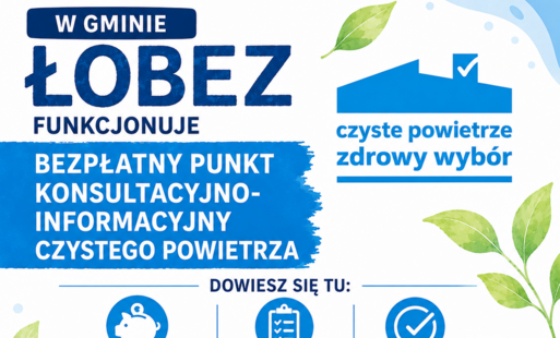 Grafika informująca o bezpłatnych poradach dotyczących dotacji w ramach programu Czyste Powietrze